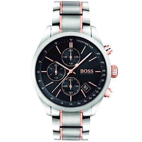 Image of Hugo Boss Grand Pris chrono mat rustfri stål quartz herre ur, model 1513473